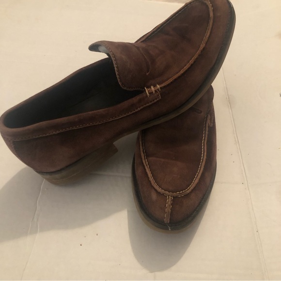 Donald J Pliner Mens Shoes Made In Italy 0712 120 ESLIP Brown Sz 9.5M - Picture 1 of 10